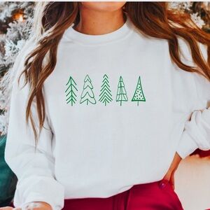Cute Christmas Tree Christmas Crewneck Sweatshirt S-5X